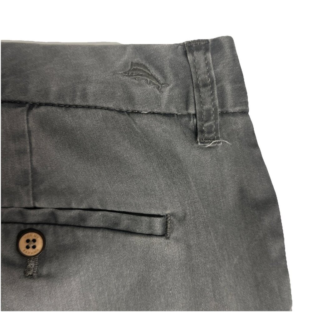 Tommy Bahama Boracay Flat Front Chino Casual Pants Mens 36 x 34 Fog Grey - Picture 11 of 11